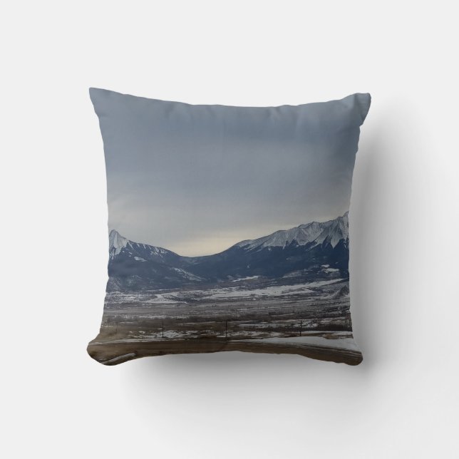 Mountainscapes Throw Pillow (Front)