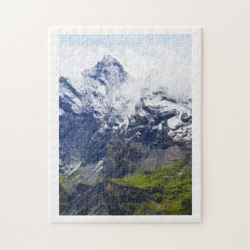 Mountainside in the Swiss alps Jigsaw Puzzle