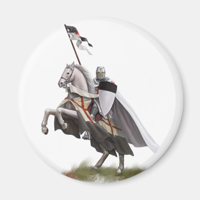 Mounted Knight Templar Magnet (Front)