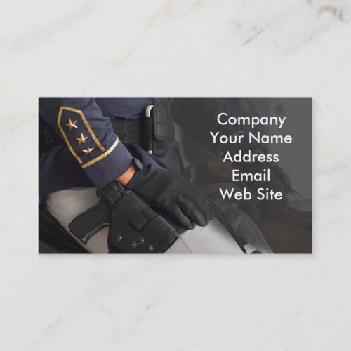 Mounted Police Business Card Template