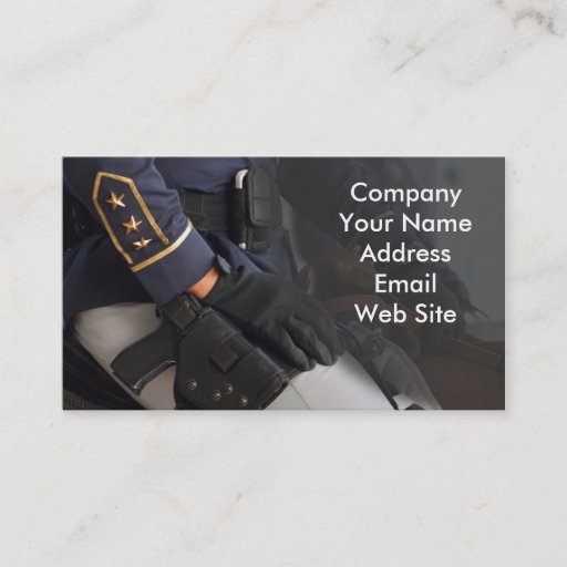 Customizable Mounted Police Business Card Template