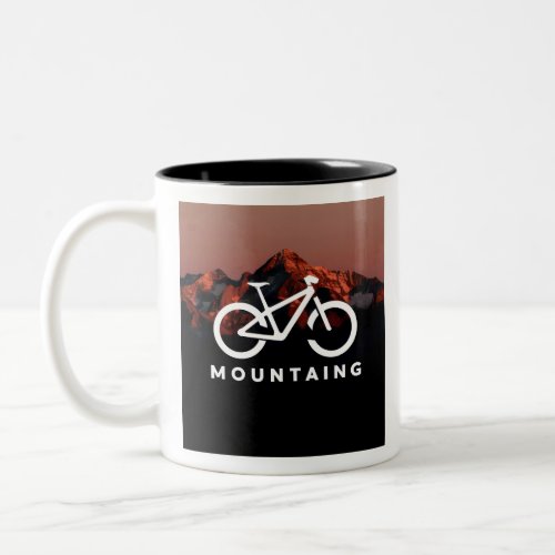 Mounting Cycling   Two_Tone Coffee Mug