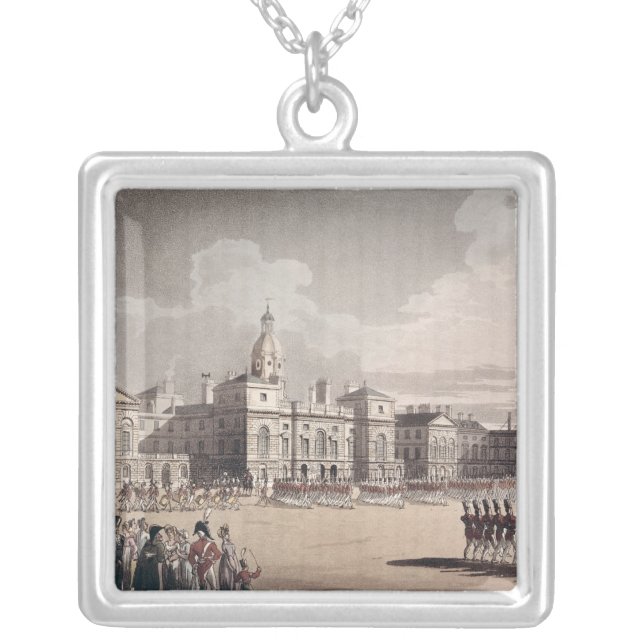 Mounting Guard at St. James's Park Silver Plated Necklace (Front)