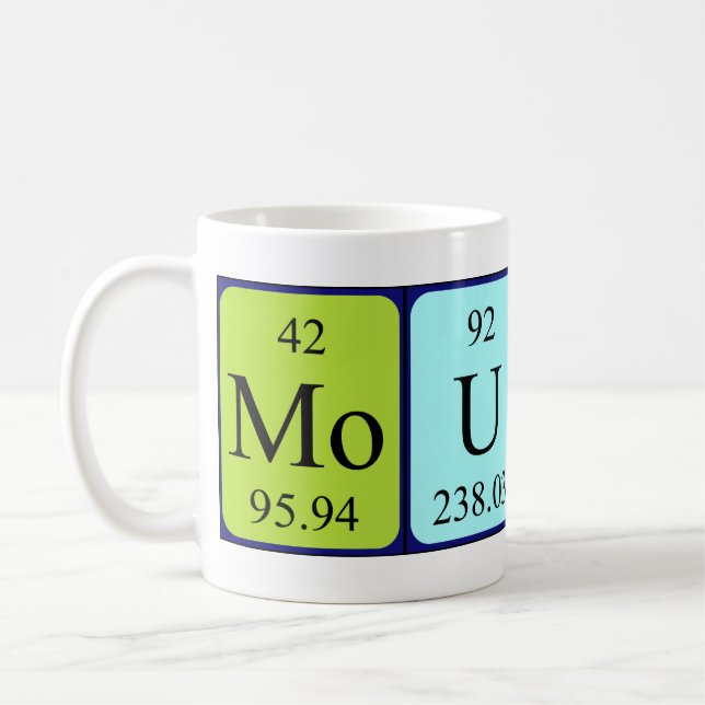 Mourad periodic table name mug (Left)