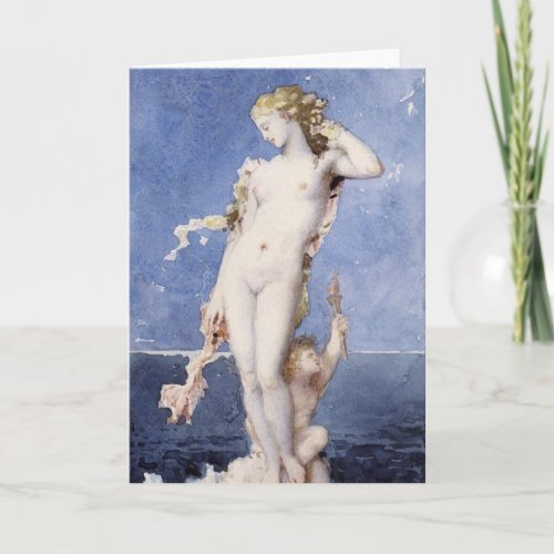 Moureau Aphrodite Birth of Venus Card