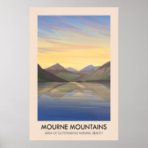 Mourne Mountains AONB Travel Poster