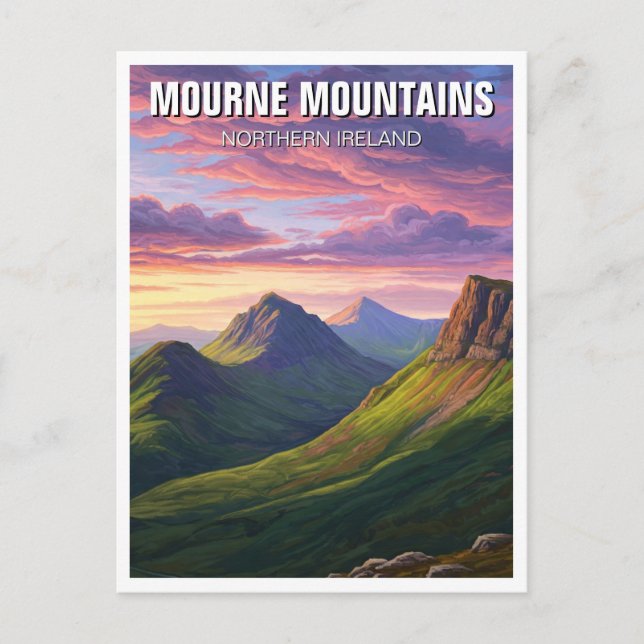 Mourne Mountains Northern Ireland Travel Postcard (Front)