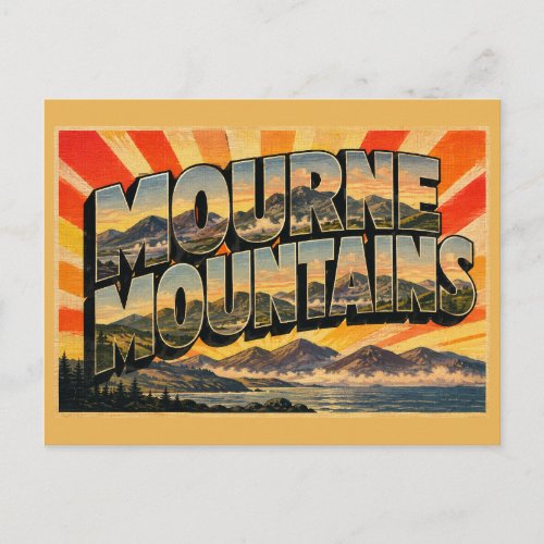 Mourne Mountains Northern Ireland Vintage Travel Postcard