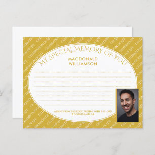 Mourners SPECIAL SHARE MEMORY OF YOU Photo Card