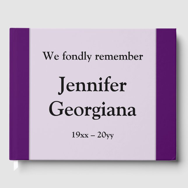 Mournful and Respectable Funeral Guest Book (Front)