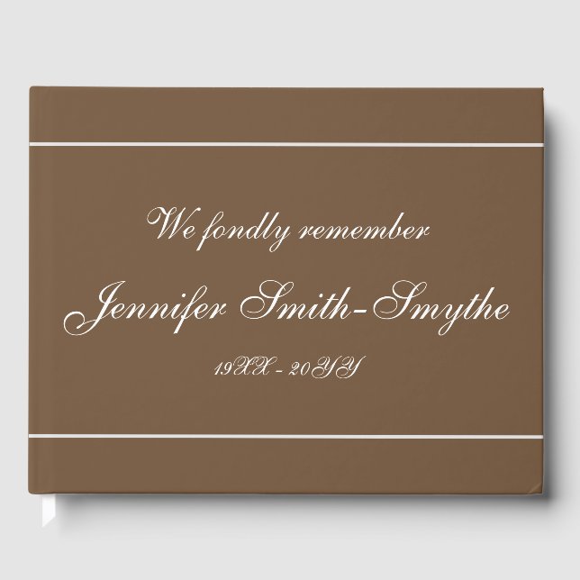 Mournful, Conservative Sympathies Guestbook (Front)