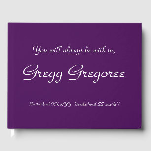 Mournful & Elegant Memorial Guest Book