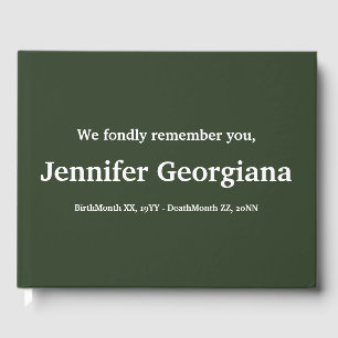 Mournful & Personalized Condolences Guestbook