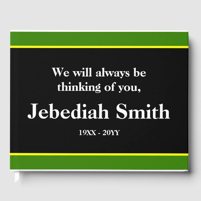 Mournful & Respectable Sympathies Guestbook (Front)