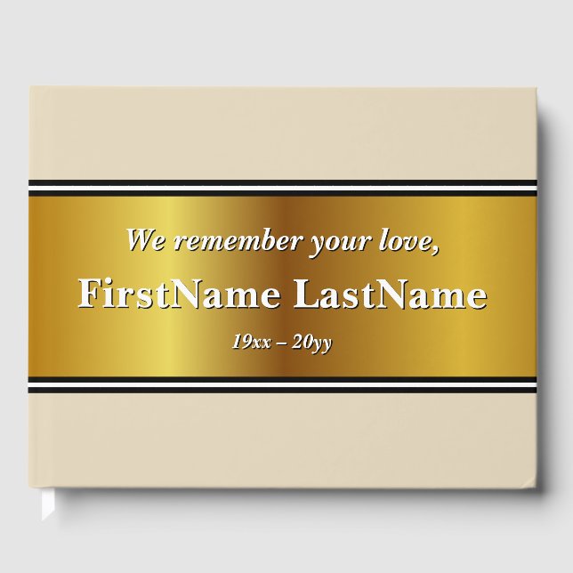 Mournful & Simple Memories Guestbook (Front)