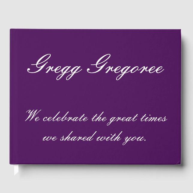 Mournful, Subdued Funeral/Memorial Guestbook (Front)