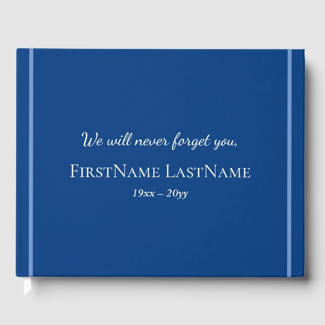 Mournful & Subdued Memorial Guestbook (Front)