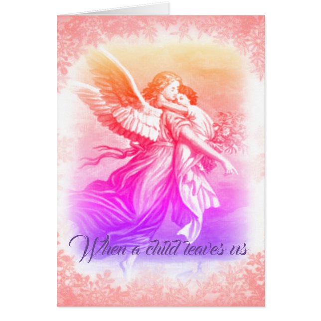 Mourning a Child, passing of Child Cards (Front)
