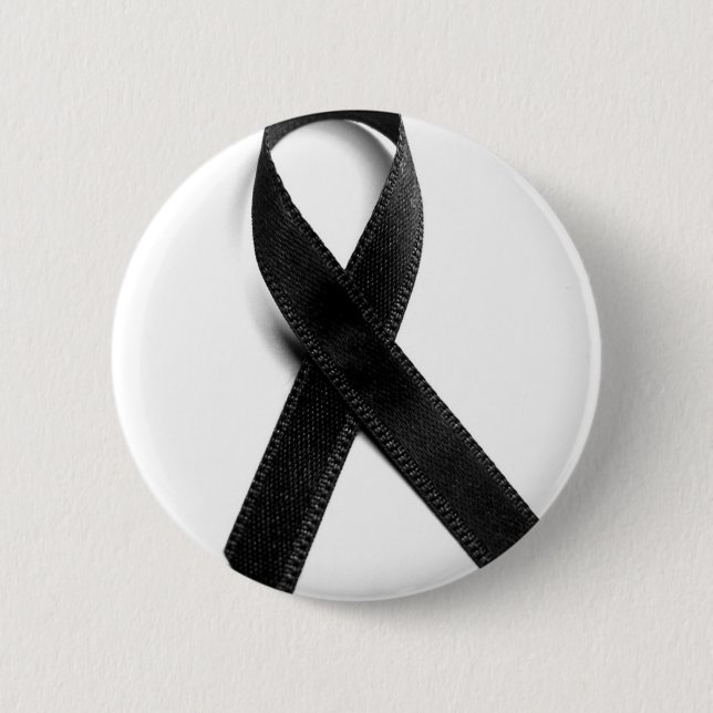 Mourning - Black Ribbon Pinback Button (Front)