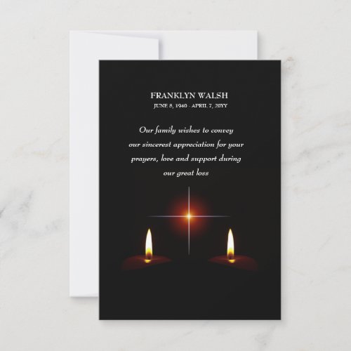 Mourning Candles Sympathy Thank You Card