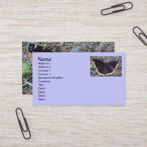 Customizable Mourning Cloak Butterfly Business Cards
