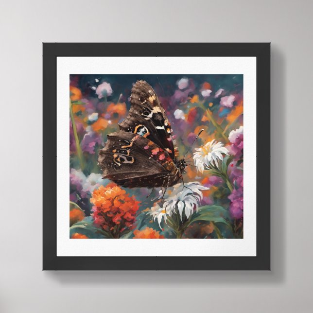 Mourning Cloak Butterfly Framed Photo Framed Art (Framed Front)