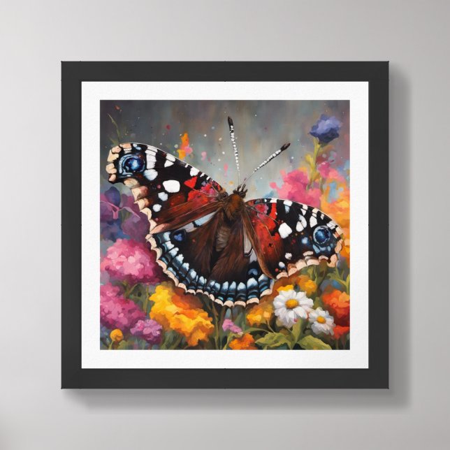 Mourning Cloak Butterfly Framed Photo Framed Art (Framed Front)