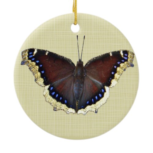 Mourning Cloak Butterfly - Nymphalis antiopa Ceramic Ornament