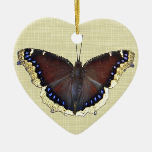 Mourning Cloak Butterfly _ Nymphalis antiopa Ceramic Ornament