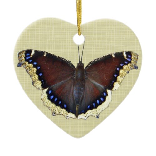 Mourning Cloak Butterfly - Nymphalis antiopa Ceramic Ornament