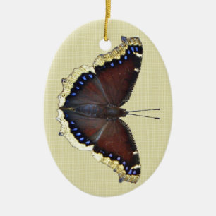 Mourning Cloak Butterfly - Nymphalis antiopa Ceramic Ornament