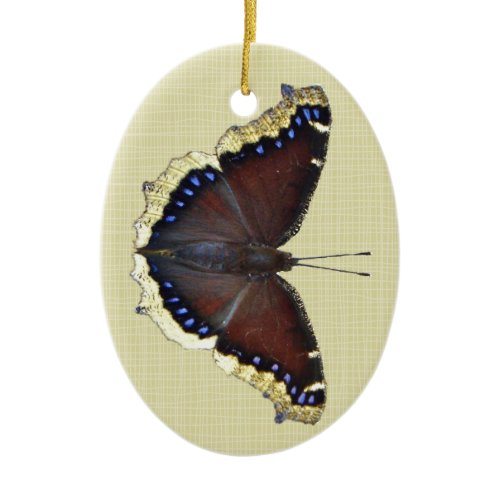 Mourning Cloak Butterfly - Nymphalis antiopa Ceramic Ornament