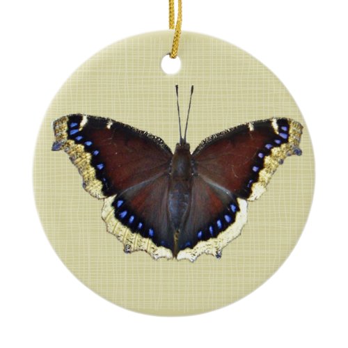 Mourning Cloak Butterfly - Nymphalis antiopa Ceramic Ornament