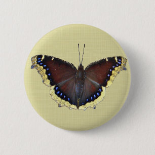 Mourning Cloak Butterfly - Nymphalis antiopa Pinback Button