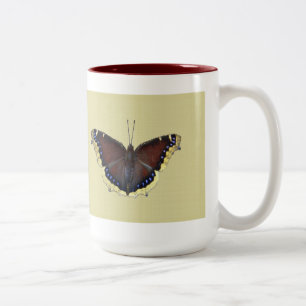 Mourning Cloak Butterfly - Nymphalis antiopa Two-Tone Coffee Mug