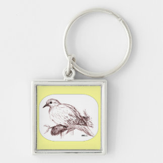 Mourning Dove Baby Keychain