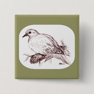 Mourning Dove Baby Pinback Button
