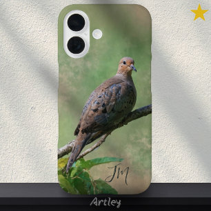 Mourning Dove Bird Painting Custom Name iPhone 16 Case