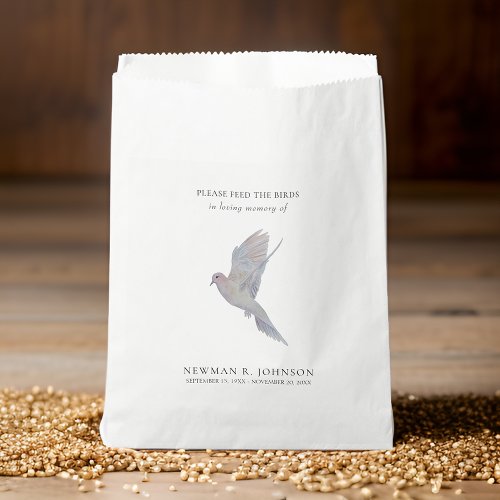 Mourning Dove Bird Seed Packet Funeral Memorial Favor Bag