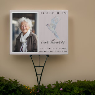 Mourning Dove Forever in Our Hearts Memorial Sign