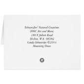 Mourning Dove - Frameable Art Card (Back Horizontal)