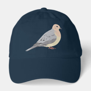 Mourning dove in soft natural tones hat