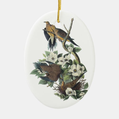 Mourning Dove John Audubon Ceramic Ornament