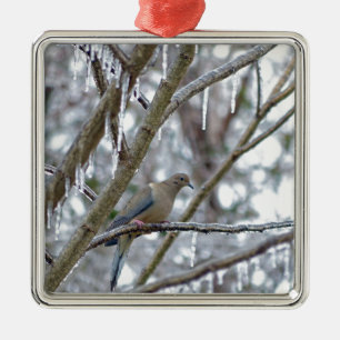 Mourning Dove Metal Ornament