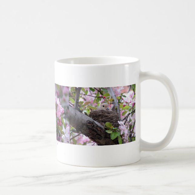 Mourning Dove Nest, Nesting Mourning Dove Coffee Mug (Right)