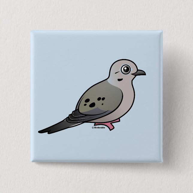 Mourning Dove Pinback Button (Front)