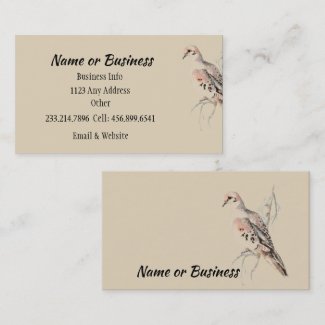 Mourning Dove/ Turtle Dove Card  to Customize