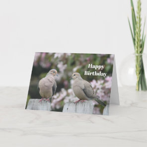 Mourning Doves Photo Birthday Card