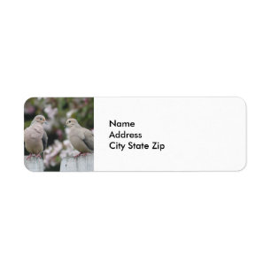 Mourning Doves Photo Label