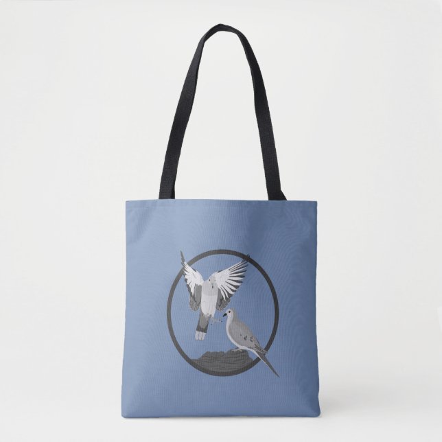 Mourning Doves - Wildlife Circle Series Tote Bag (Front)